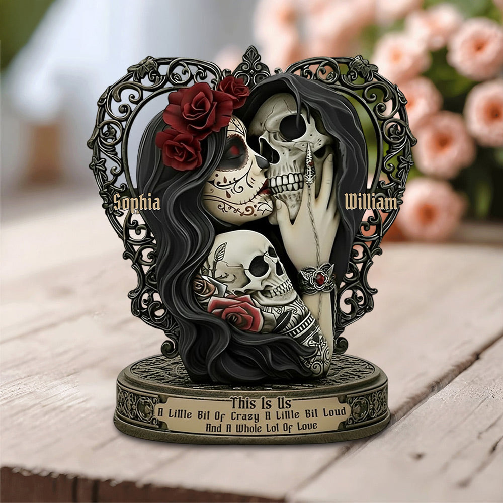 This Is Us Personalized Skull Acrylic Plaque Gift For Couple Li29