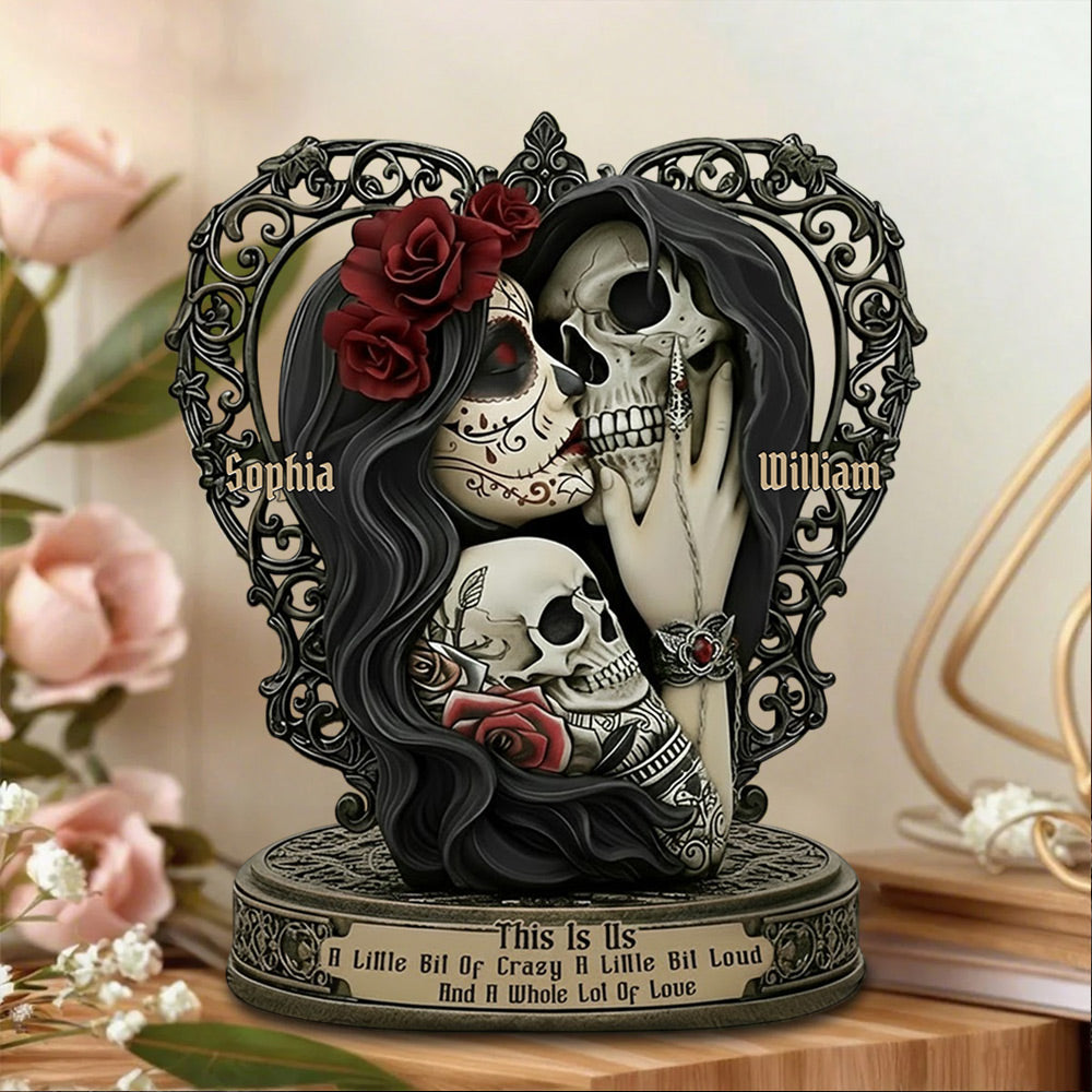 This Is Us Personalized Skull Acrylic Plaque Gift For Couple Li29