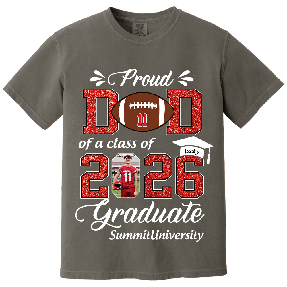 Personalized Football Graduation Shirt Class of 2026 Custom Senior Shirt Family Graduation Gift Football Senior 2026 Shirt Na02 T24