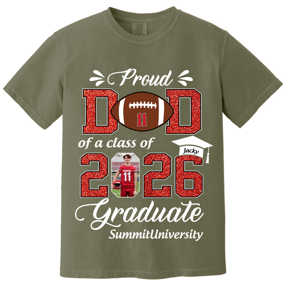 Personalized Football Graduation Shirt Class of 2026 Custom Senior Shirt Family Graduation Gift Football Senior 2026 Shirt Na02 T24