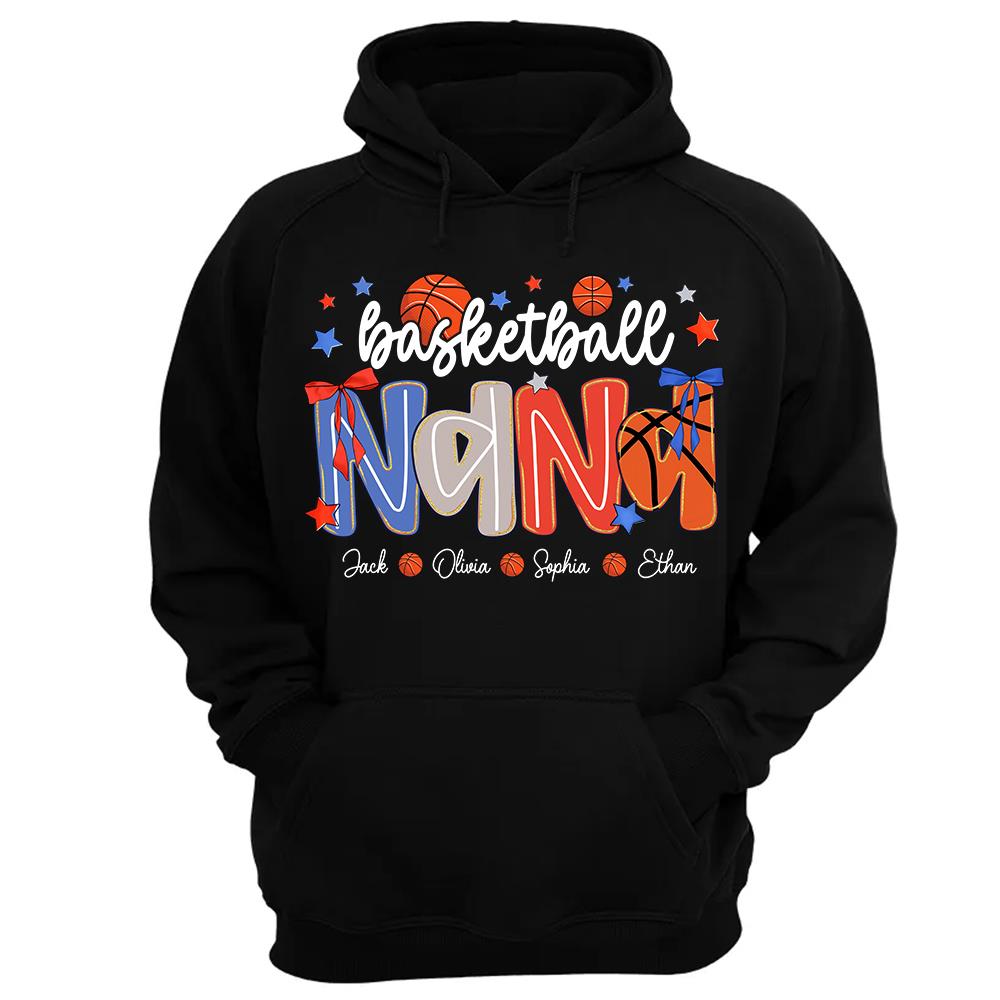 Personalized Basketball Mama Shirt, Custom Basketball Sports Grandma Nickname Shirt