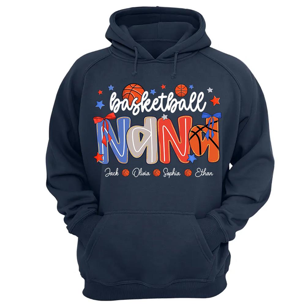 Personalized Basketball Mama Shirt, Custom Basketball Sports Grandma Nickname Shirt