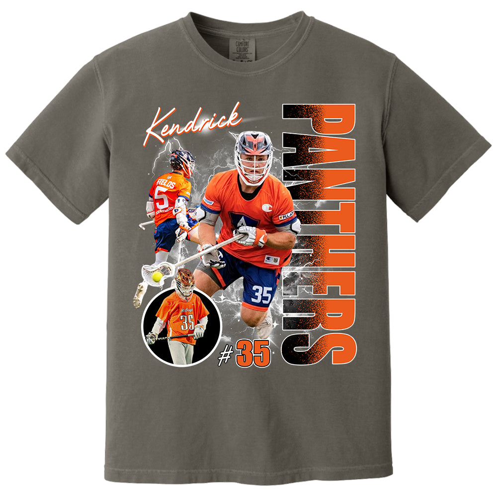 Custom Photo Lacrosse Player Shirt - Personalized Team Name School Name Bootleg Shirt Na02 Do99