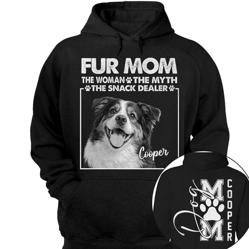 Personalied Fur Mom The Woman The Myth The Snack Dealer Shirt, Dog Mom Shirt, Gift For Dog Lovers T1807