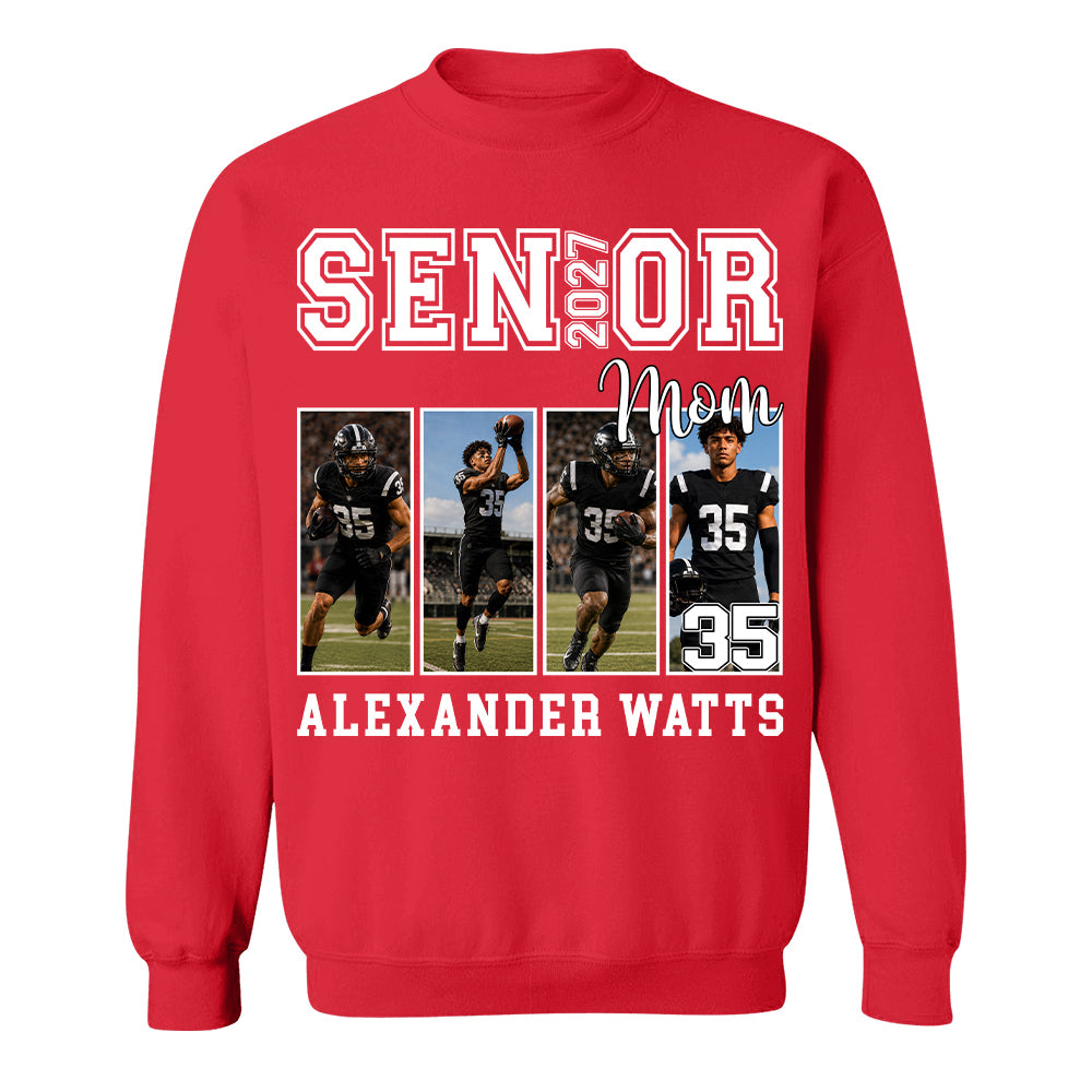 Senior Mom Custom Photo 2027 Sport Mom Shirt L0411 TH23