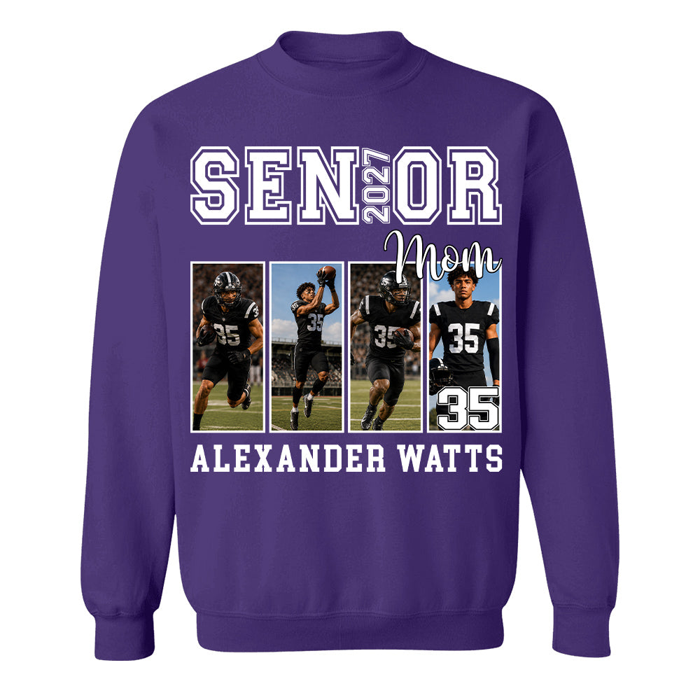 Senior Mom Custom Photo 2027 Sport Mom Shirt L0411 TH23