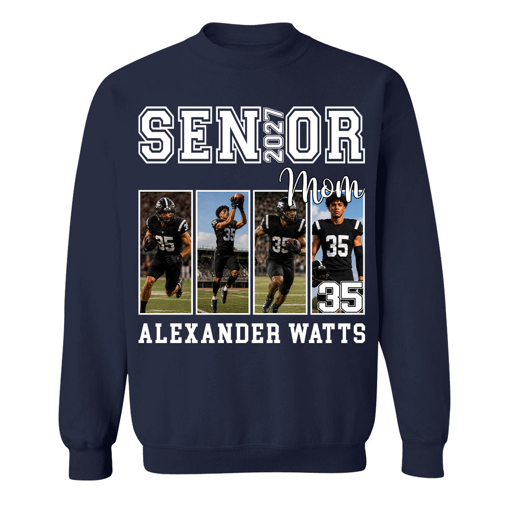Senior Mom Custom Photo 2027 Sport Mom Shirt L0411 TH23