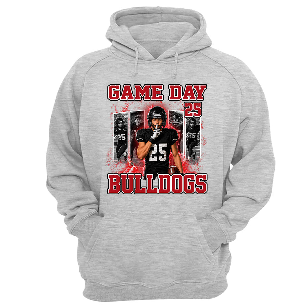 Custom Photo Football Game Day Shirt  Football Mom Shirt L0411 Nh00
