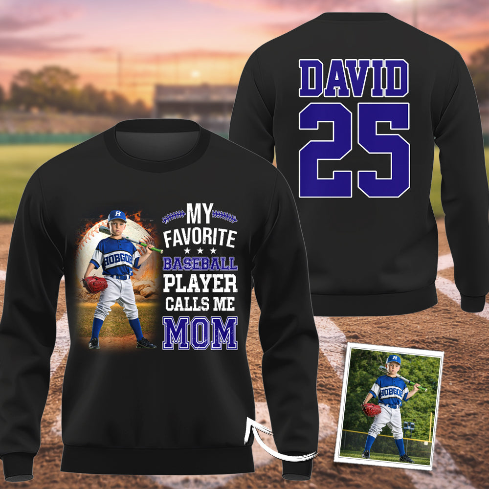 My Favorite Players Calls Me Mom, Personalized Baseball Shirt, Gift For Baseball Lover Na02