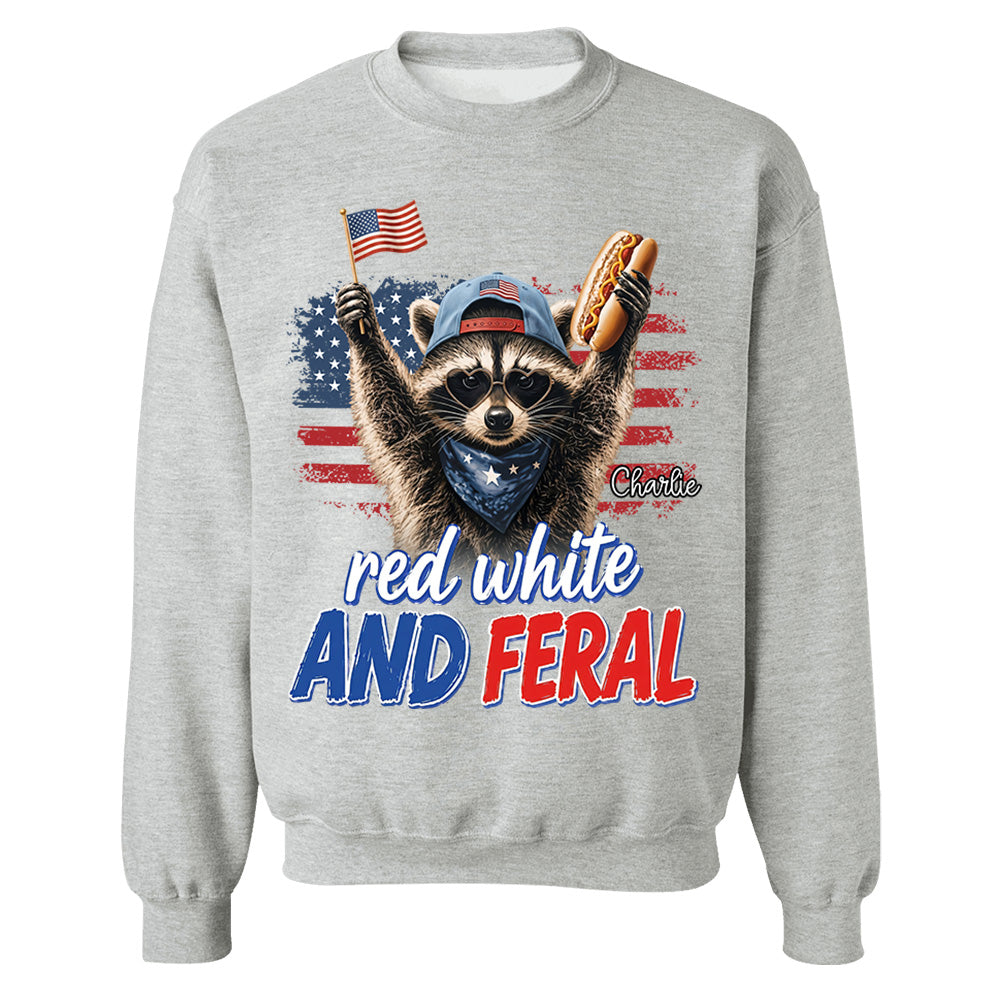 Red White And Patriotic Raccoon, Custom Photo Pet Dog Cat & Raccoon Shirt, Funny USA Animal For 250 Years Of Freedom, July 4th Gift MI209 VH01
