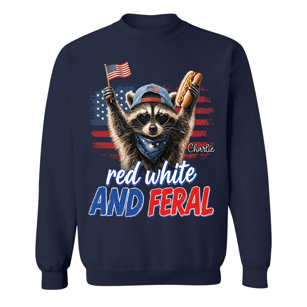 Red White And Patriotic Raccoon, Custom Photo Pet Dog Cat & Raccoon Shirt, Funny USA Animal For 250 Years Of Freedom, July 4th Gift MI209 VH01