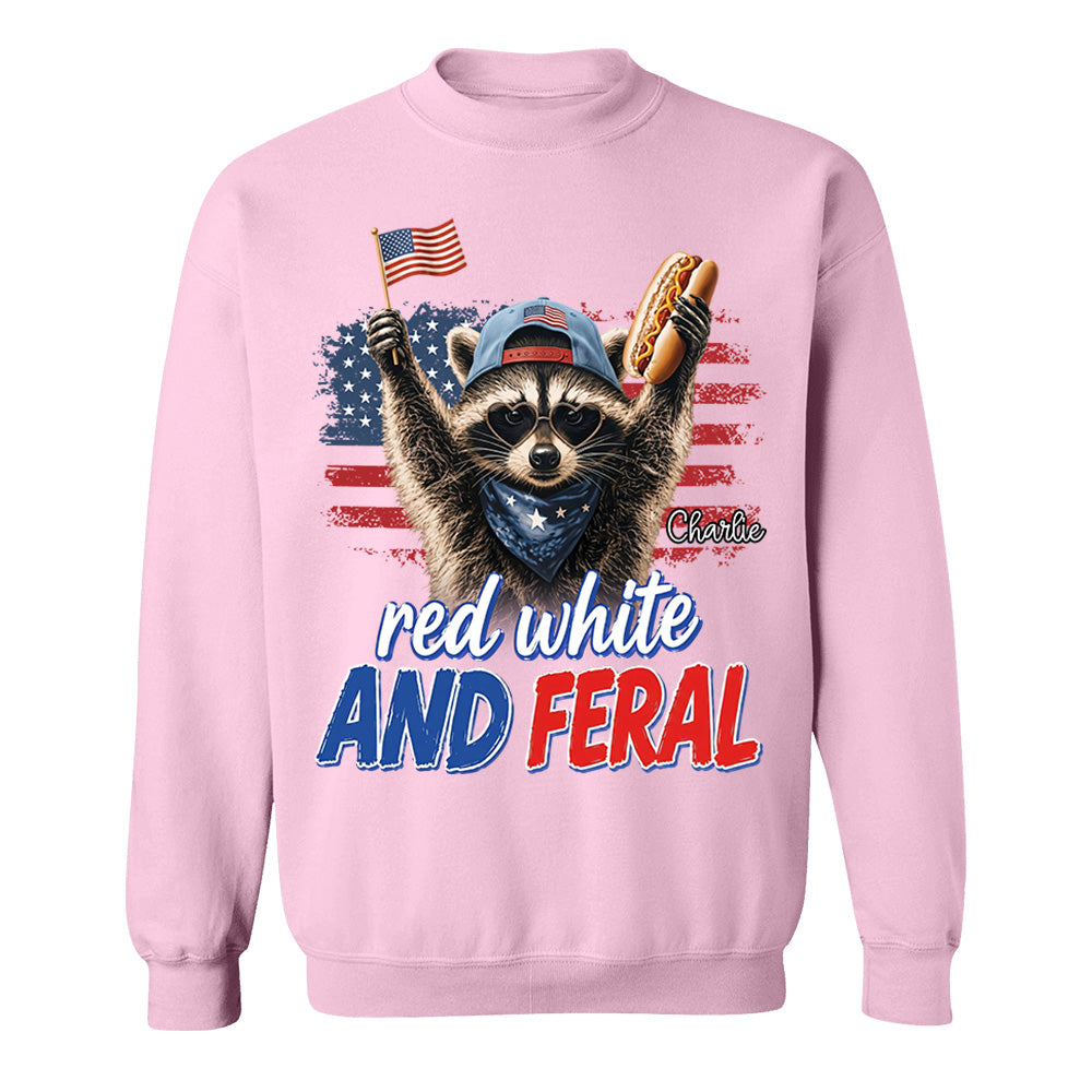 Red White And Patriotic Raccoon, Custom Photo Pet Dog Cat & Raccoon Shirt, Funny USA Animal For 250 Years Of Freedom, July 4th Gift MI209 VH01