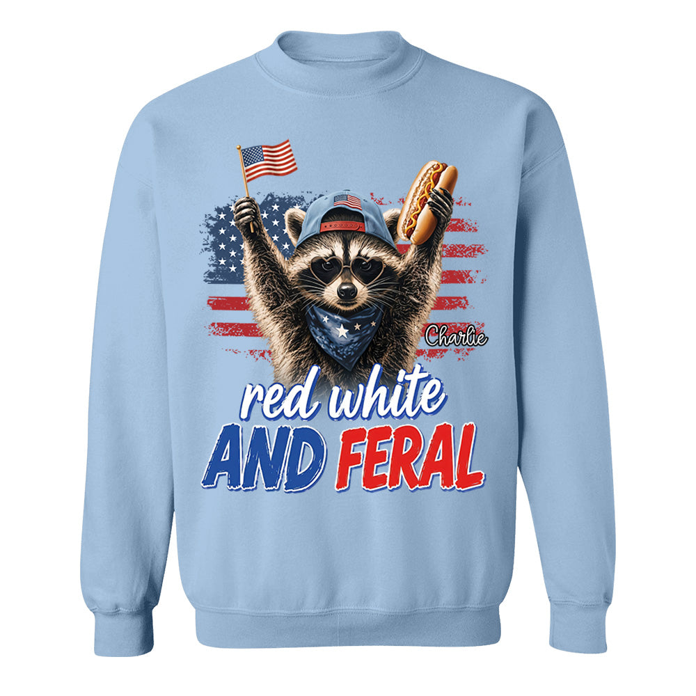 Red White And Patriotic Raccoon, Custom Photo Pet Dog Cat & Raccoon Shirt, Funny USA Animal For 250 Years Of Freedom, July 4th Gift MI209 VH01