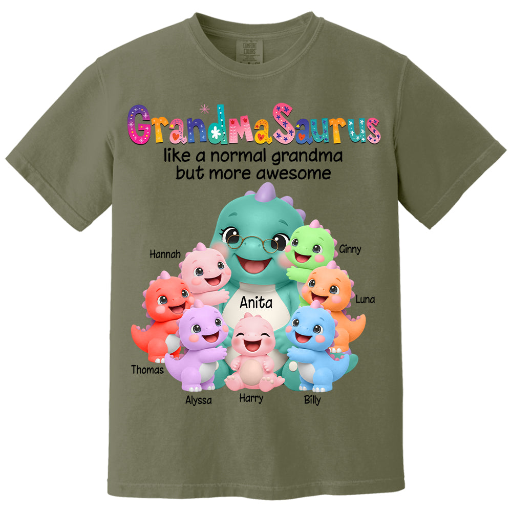 Grandmasaurus Like A Normal Grandma But More Awesome, Grandmasaurus And Grandkids, Custom Shirt Gift For Grandma, Gift for Grandma Tshirt Sweatshirt MI209 Li29