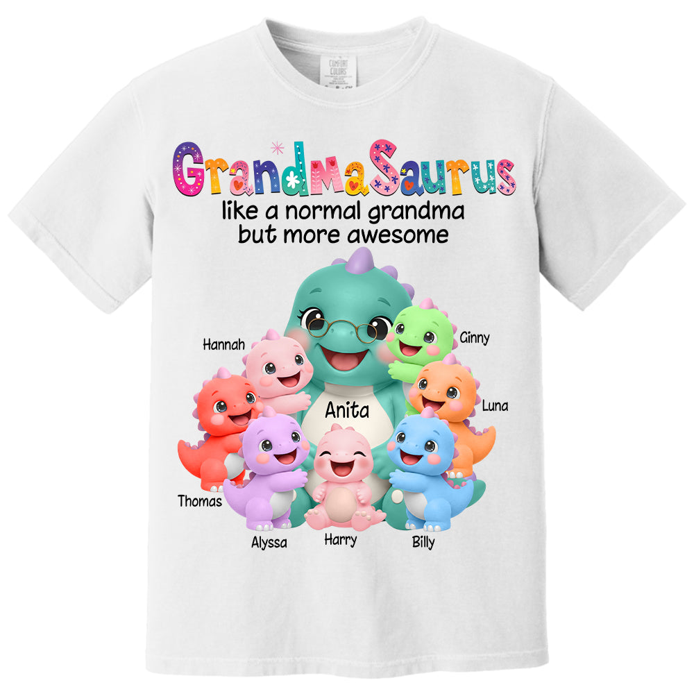 Grandmasaurus Like A Normal Grandma But More Awesome, Grandmasaurus And Grandkids, Custom Shirt Gift For Grandma, Gift for Grandma Tshirt Sweatshirt MI209 Li29