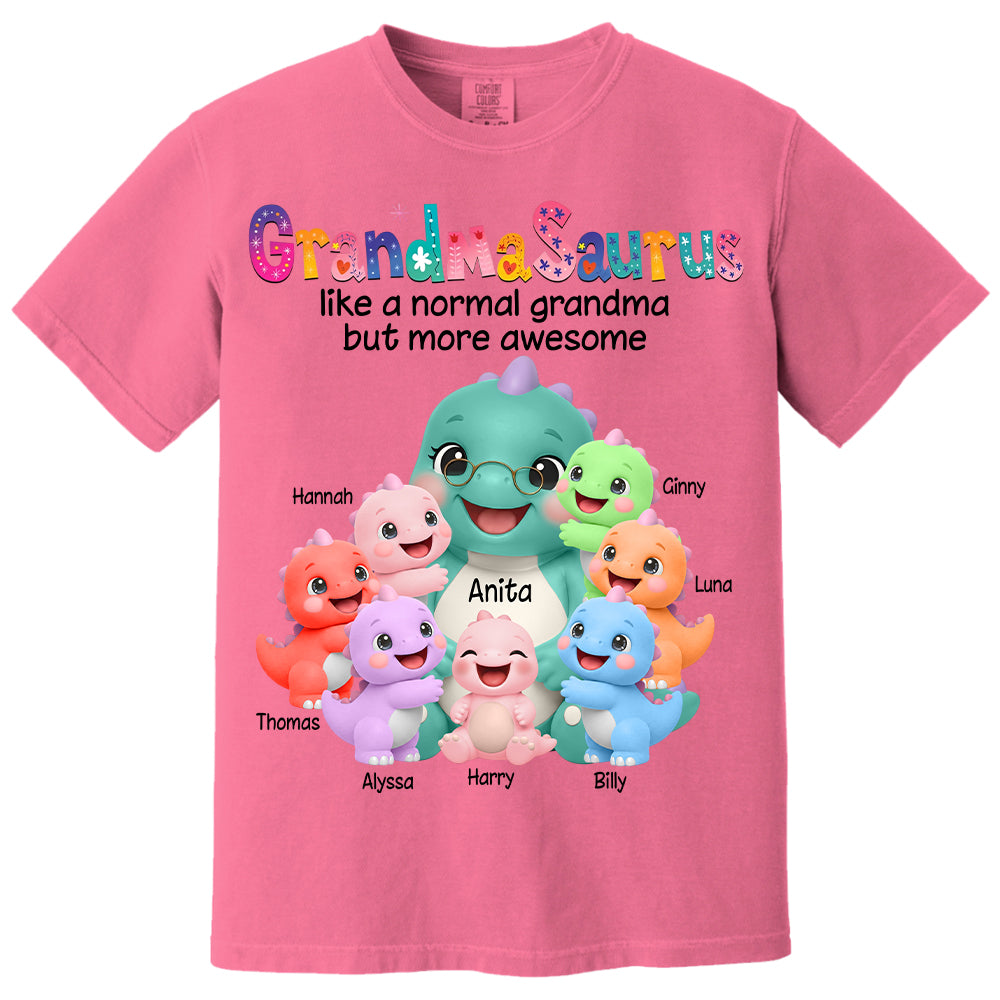 Grandmasaurus Like A Normal Grandma But More Awesome, Grandmasaurus And Grandkids, Custom Shirt Gift For Grandma, Gift for Grandma Tshirt Sweatshirt MI209 Li29