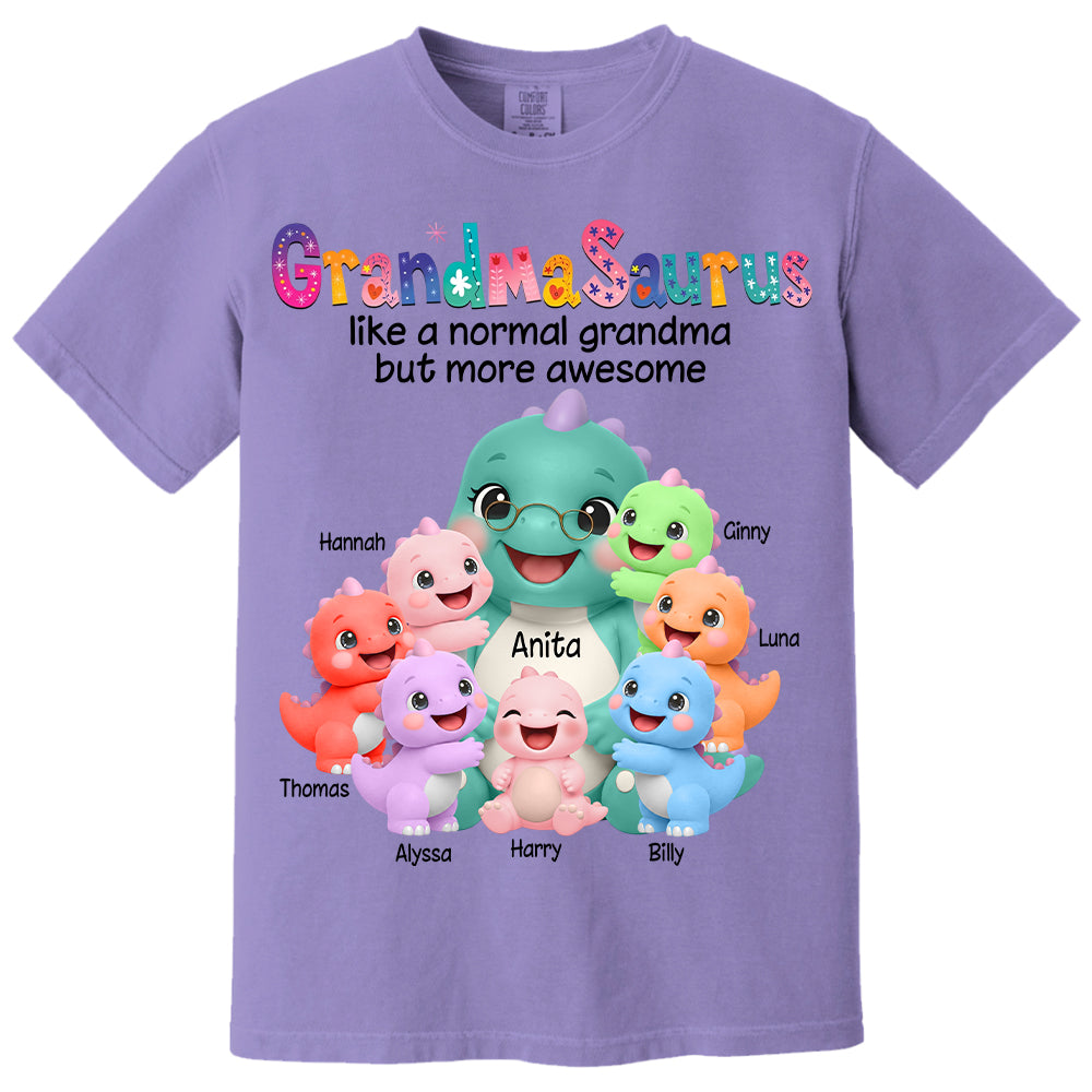 Grandmasaurus Like A Normal Grandma But More Awesome, Grandmasaurus And Grandkids, Custom Shirt Gift For Grandma, Gift for Grandma Tshirt Sweatshirt MI209 Li29