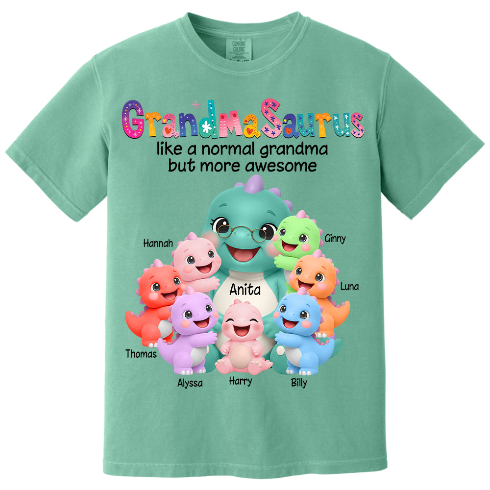 Grandmasaurus Like A Normal Grandma But More Awesome, Grandmasaurus And Grandkids, Custom Shirt Gift For Grandma, Gift for Grandma Tshirt Sweatshirt MI209 Li29