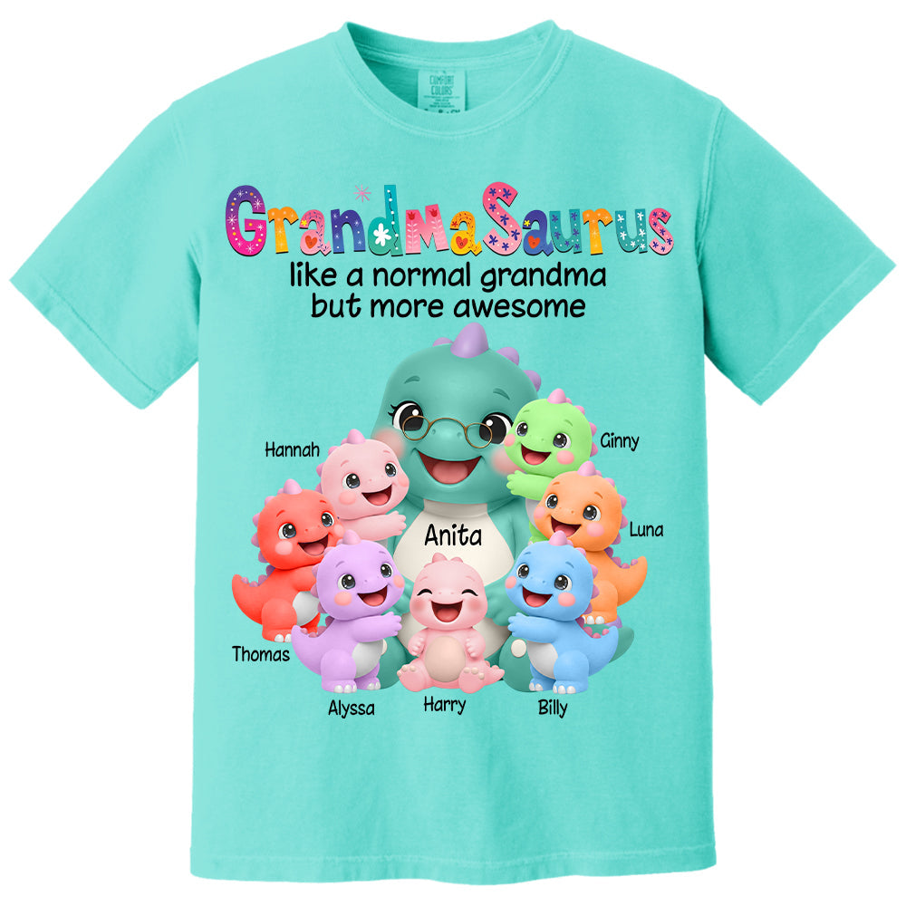 Grandmasaurus Like A Normal Grandma But More Awesome, Grandmasaurus And Grandkids, Custom Shirt Gift For Grandma, Gift for Grandma Tshirt Sweatshirt MI209 Li29