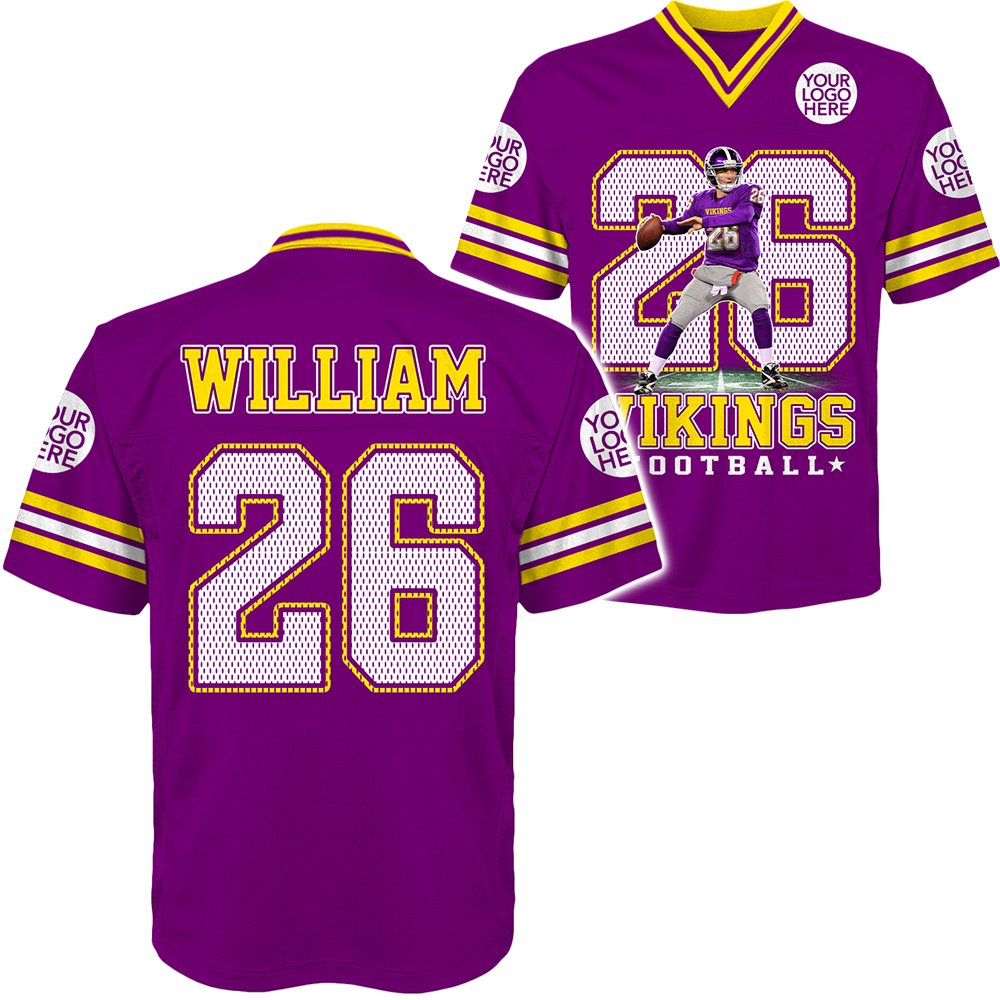 Custom Jersey Football Photo Football Game Day Gift For Football Lovers - Personalized Gift For Football Player