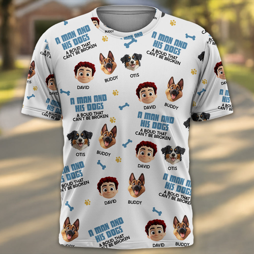 A Girl & Her Dog A Bond That Can't Be Broken - Custom Cute Face Version - Personalized Shirt - Gift For Dog Lover T1807 Pt99