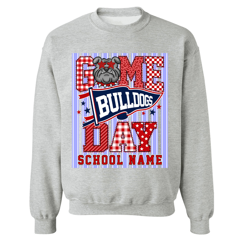 Custom School Name Mascot Striped, Back To Shool Shirt L0411 Hv01