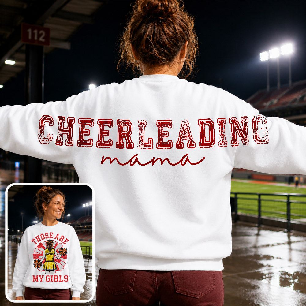Personalized That's My Girl Cheerleading Mom Shirt, Custom Large Back Graphic Cheer, Gift For Cheer Mom Cheerleader Lovers MI209 Nh00