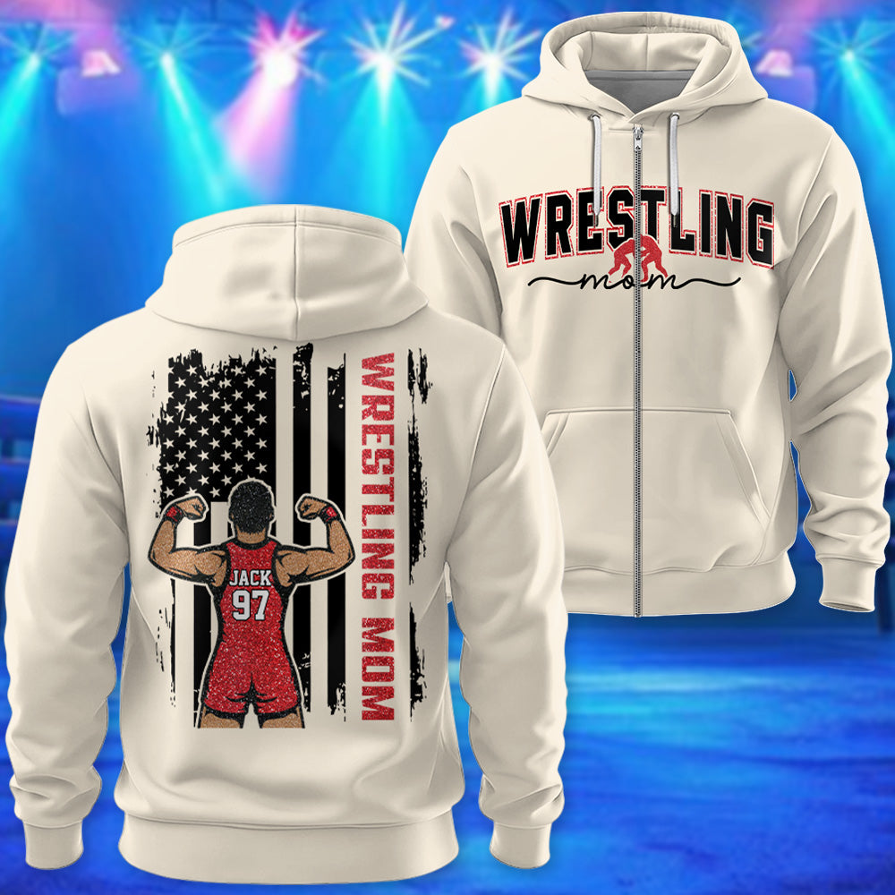 Wrestling Mom - My Heart Is On That Mat Personalized Shirt For Wrestling Family T1807