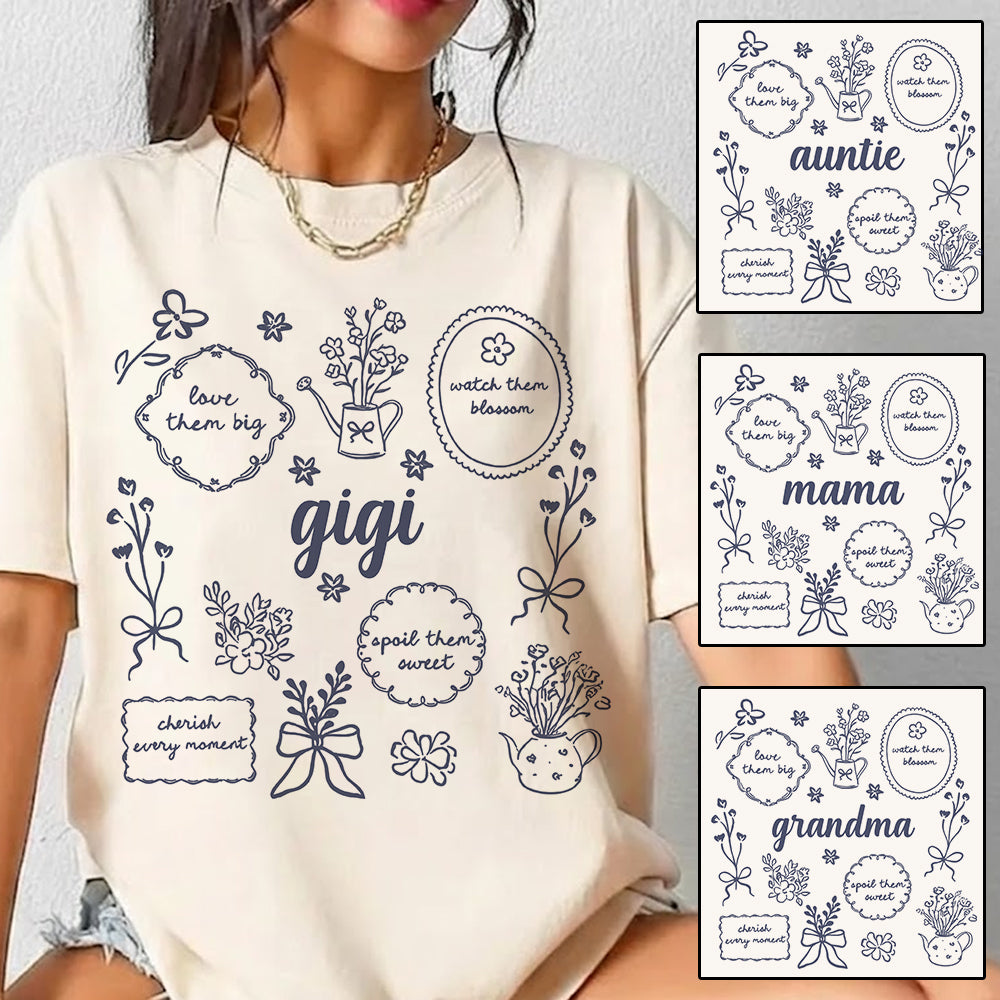 Personalized Nana Shirt, Custom Grandma Sweatshirt, Floral Nana Gift, Gift for Grandma, Mother's Day Gift Li29