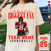 My Heart Is On That Filed Custom Football Mom Shirt L0411 VH01