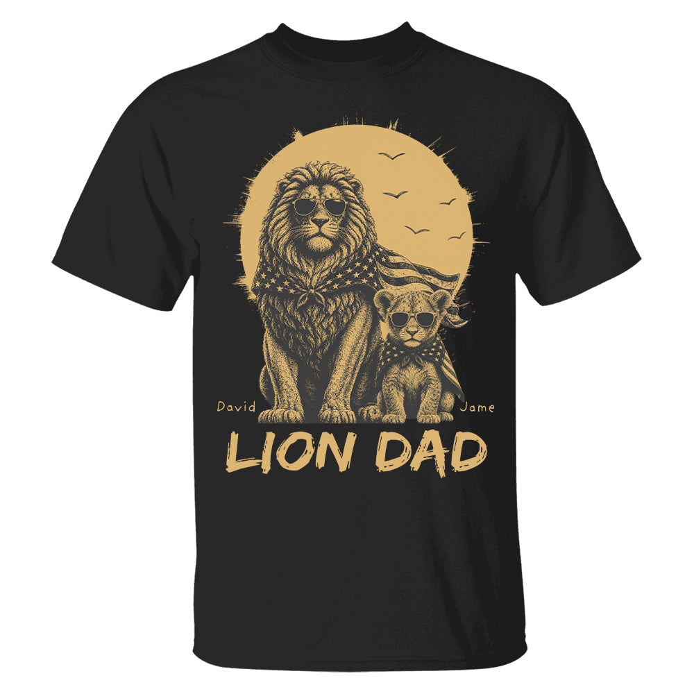 Custom Lion Dad The Man The Myth The Legend Shirt, Gift For Dad L0411 Hv01