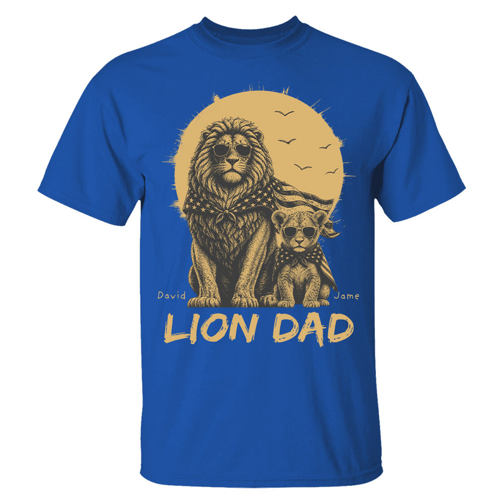 Custom Lion Dad The Man The Myth The Legend Shirt, Gift For Dad L0411 Hv01