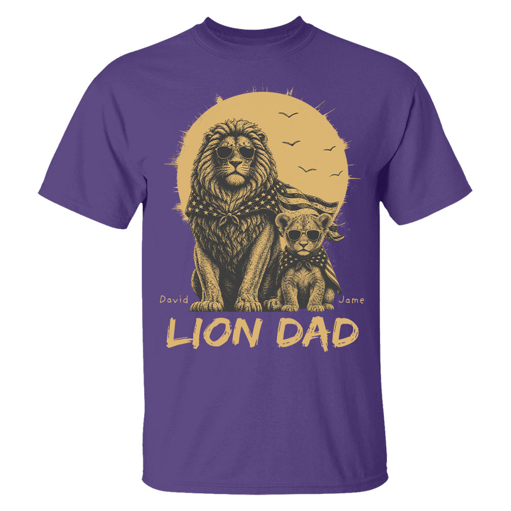 Custom Lion Dad The Man The Myth The Legend Shirt, Gift For Dad L0411 Hv01