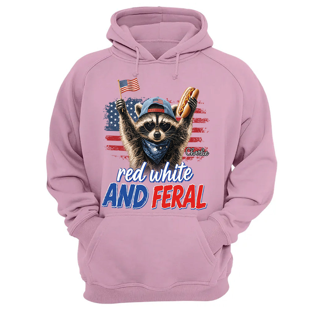 Red White And Patriotic Raccoon, Custom Photo Pet Dog Cat & Raccoon Shirt, Funny USA Animal For 250 Years Of Freedom, July 4th Gift MI209 VH01