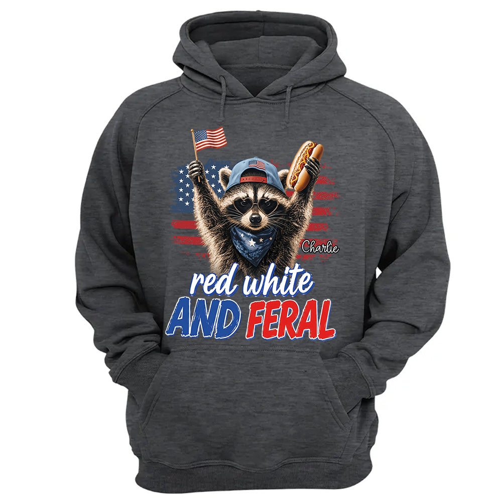 Red White And Patriotic Raccoon, Custom Photo Pet Dog Cat & Raccoon Shirt, Funny USA Animal For 250 Years Of Freedom, July 4th Gift MI209 VH01