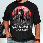 Grandpa Wolf Pack Personalized Shirt - Perfect Father's Day Gift for Grandfather & Dad