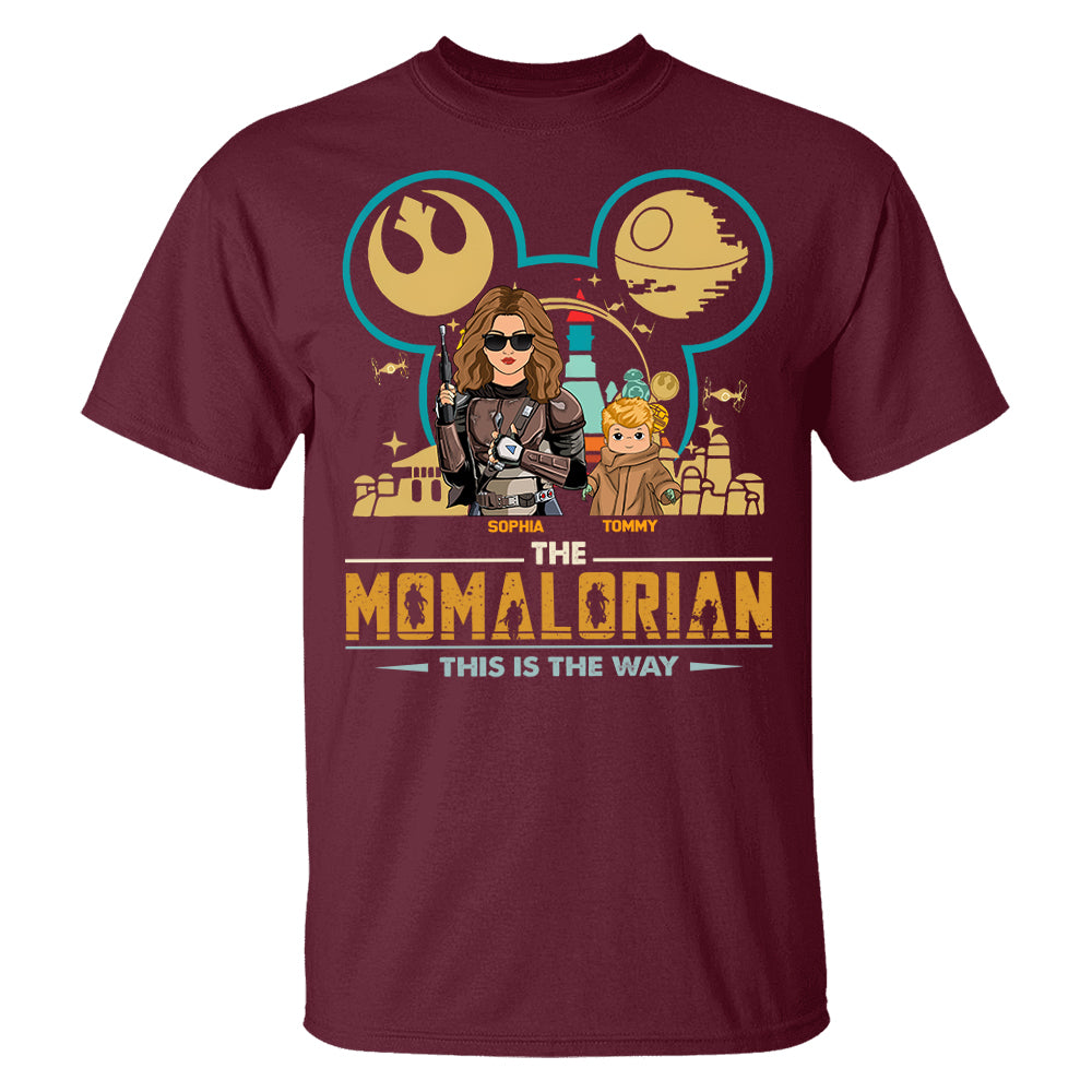 The Momalorian This Is The Way, Custom Shirt for Mom, Personalized Mother's Day Gift T1807 Pt99