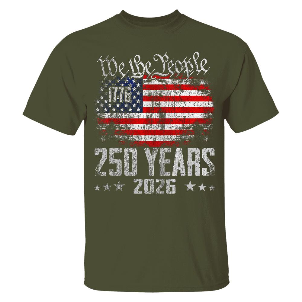 USA 250th Anniversary T-Shirt, America 250 Years 1776-2026 Fourth of July Tee Hv01