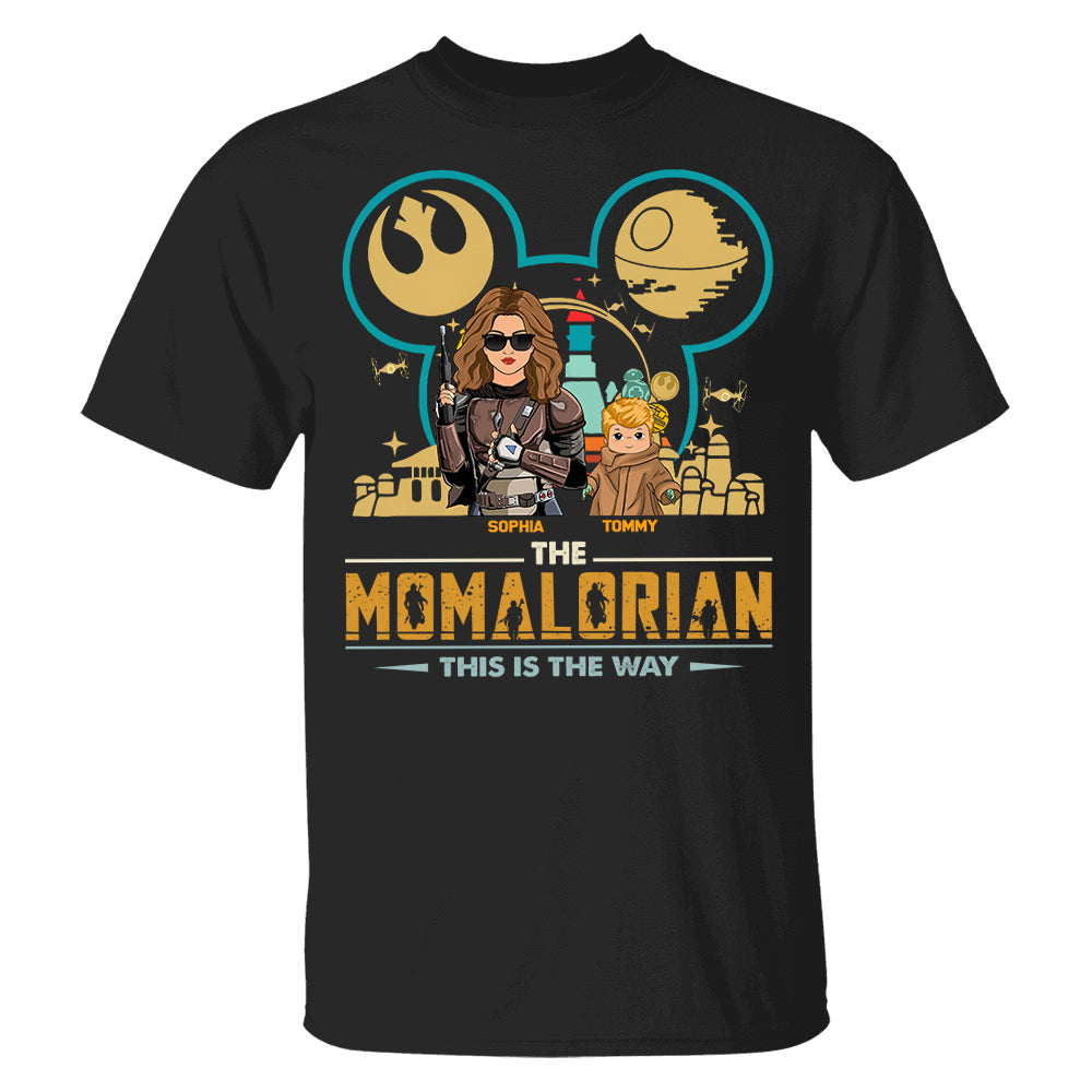 The Momalorian This Is The Way, Custom Shirt for Mom, Personalized Mother's Day Gift T1807 Pt99