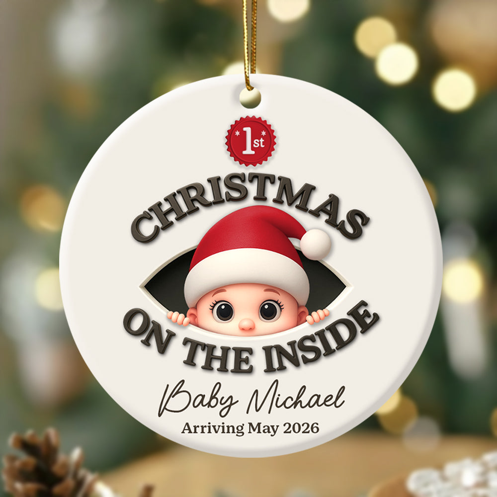 Baby's First Christmas 3D - Personalized Ornament - New Year Gift For Expecting Parents Na02
