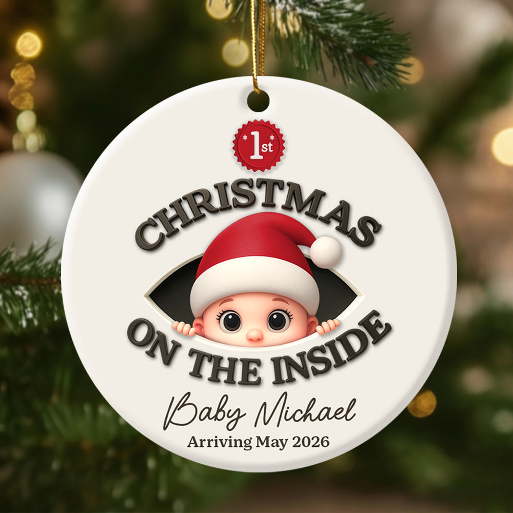 Baby's First Christmas 3D - Personalized Ornament - New Year Gift For Expecting Parents Na02