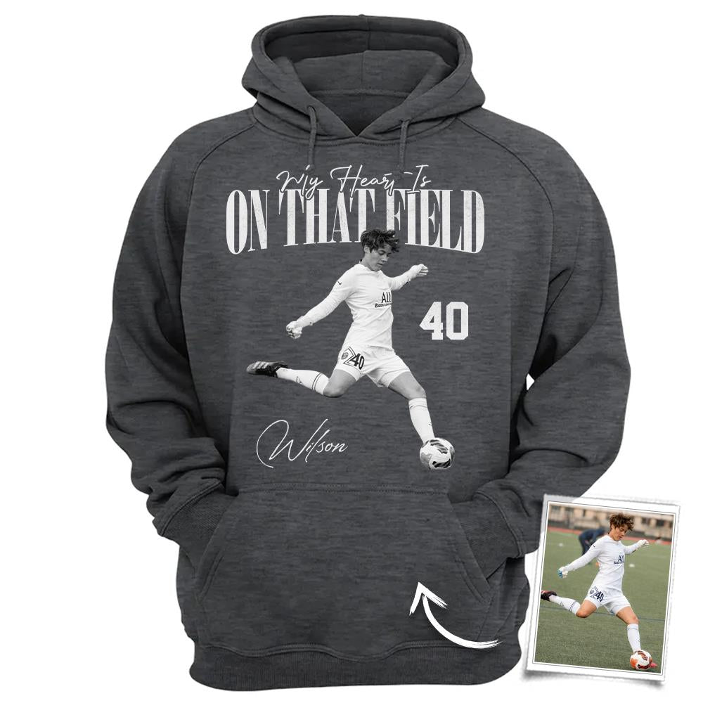 My Heart Is On That Field- Washed Tee Retro Bootleg Shirt For Soccer Vr3 Na02 Hv01