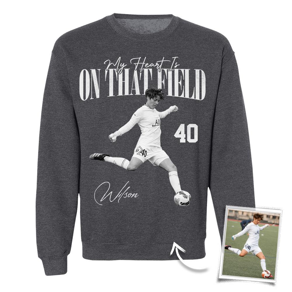 My Heart Is On That Field- Washed Tee Retro Bootleg Shirt For Soccer Vr3 Na02 Hv01