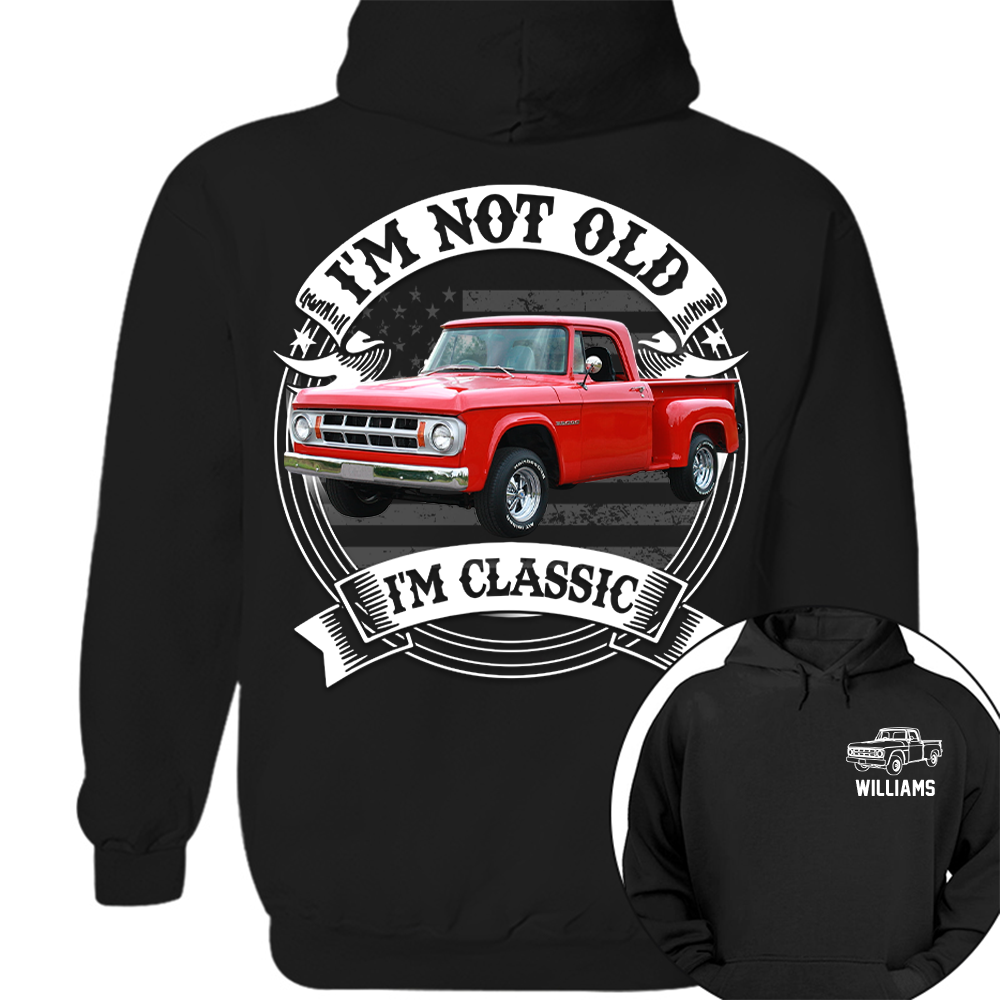 I'm Not Old I'm Classic Dodge D Graphic Personalized Car's Photo Quarter Shirt