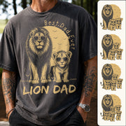 Retro Vintage Lion Dad And Kids Daddy Protector - Personalized Shirt - Cool Father's Day Gift For Dad, Husband Hv01 Vr1