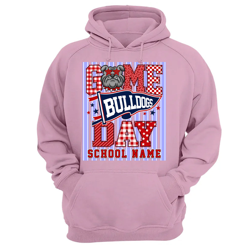 Custom School Name Mascot Striped, Back To Shool Shirt L0411 Hv01