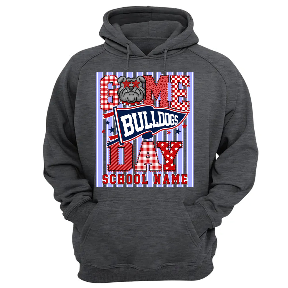 Custom School Name Mascot Striped, Back To Shool Shirt L0411 Hv01