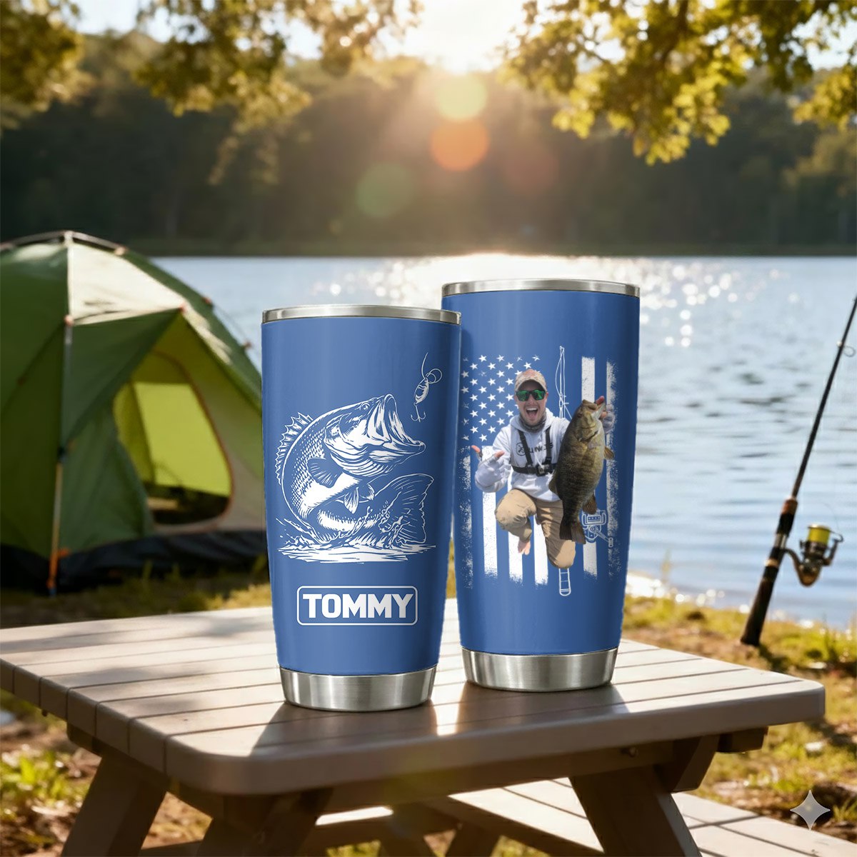 Deer Hunting Gifts for Men Him Personalized. Upload Photo Tumbler for Whitetail Deer Hunters, Hunter Gifts for Him, Dad, Father's Day, Husband