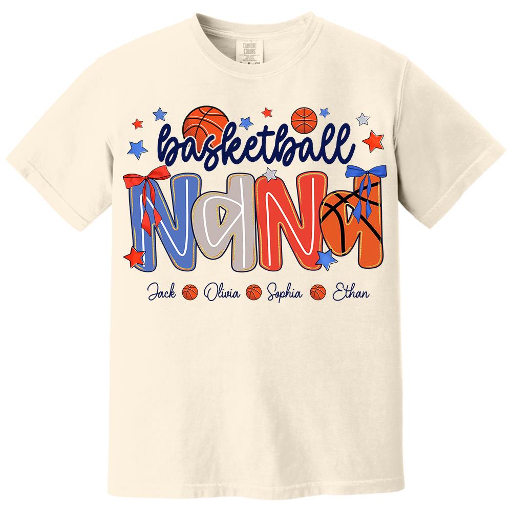 Personalized Basketball Mama Shirt, Custom Basketball Sports Grandma Nickname Shirt