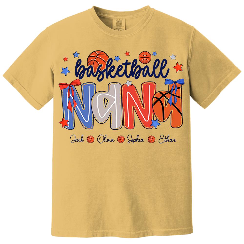 Personalized Basketball Mama Shirt, Custom Basketball Sports Grandma Nickname Shirt